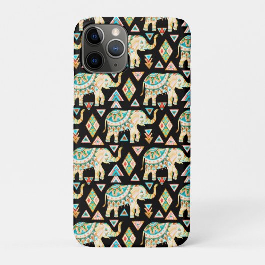 Cutkleurig indianenolifantenpatroon Case-Mate iPhone case (Achterkant)