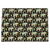 Cutkleurig indianenolifantenpatroon groot cadeauzakje (Voorkant)