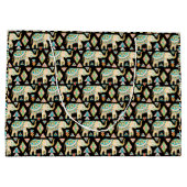 Cutkleurig indianenolifantenpatroon groot cadeauzakje (Achterkant)