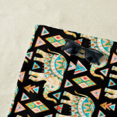 Cutkleurig indianenolifantenpatroon strandlaken (In situ)