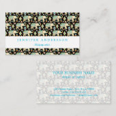 Cutkleurig indianenolifantenpatroon visitekaartje (Voorkant / Achterkant)