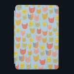 Cutkleurig kattenkoppatroon iPad mini cover<br><div class="desc">Kutkleurige kattenkoppen dansen over dit patroon. Bekijk mijn winkel voor meer objecten!</div>