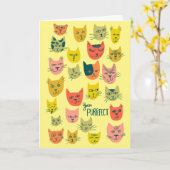 Cutkleurig kattenpatroon HAPPY VALENTIJNSE KLANT Kaart (Gele Bloem)