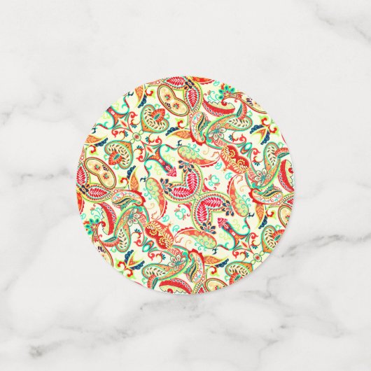 Cutkleurig paisleypatroon confetti (Kleine voorkant)