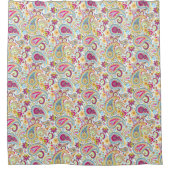 Cutkleurig paisleypatroon douchegordijn (Voorkant)