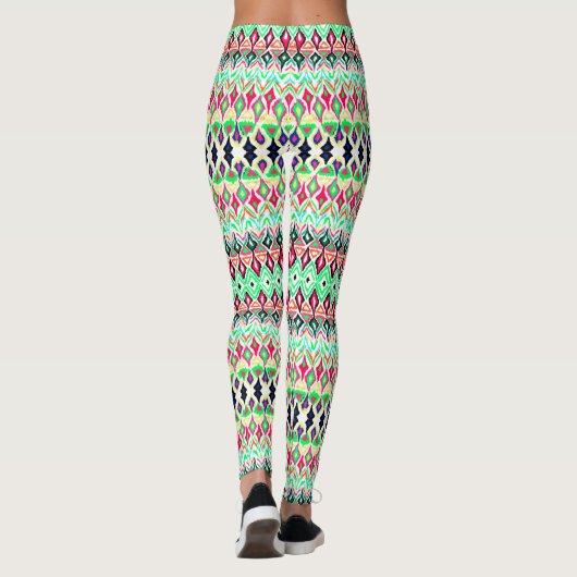 Cutkleurig patroon leggings (Achterkant)