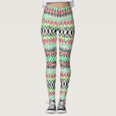 Cutkleurig patroon leggings (Voorkant)