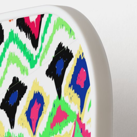 Cutkleurig patroon pickleball paddle (Links Detail)