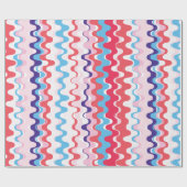 Cutkleurig roze rood abstract monogram patroon cadeaupapier (Vlak)