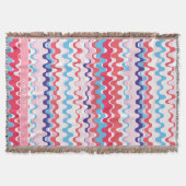 Cutkleurig roze rood abstract monogram patroon deken (Voorkant)