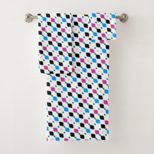 Cutkleurig tribaal aztec patroon bad handdoek (Insitu)