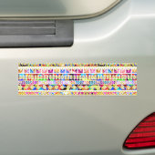 Cutkleurig tribaal aztec patroon bumpersticker (Op auto)