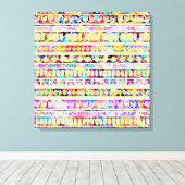 Cutkleurig tribaal aztec patroon canvas afdruk (Insitu (Houten vloer))