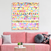 Cutkleurig tribaal aztec patroon canvas afdruk (Insitu (Woonkamer))