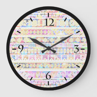 Cutkleurig tribaal aztec patroon grote klok