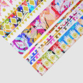 Cutkleurig tribaal aztec patroon tissuepapier (Detail)