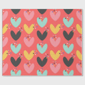 Cutkleurig Valentijns harspatroon Cadeaupapier (Vlak)