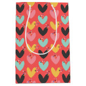 Cutkleurig Valentijns harspatroon Medium Cadeauzakje (Voorkant)