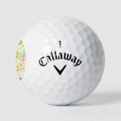 Cutkleurig waterverf floreel patroon golfballen (Logo)