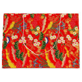 Cutkleurige japanese florale patronen large cadeautasje (Voorkant)
