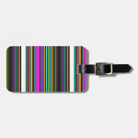 Cutkleurige neonstrepen bagagelabel (Voorkant horizontaal)