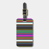 Cutkleurige neonstrepen bagagelabel (Voorkant verticaal)
