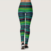 Cutkleurige neonstrepen leggings (Achterkant)