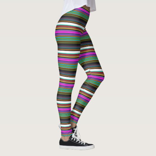 Cutkleurige neonstrepen leggings (Rechts)