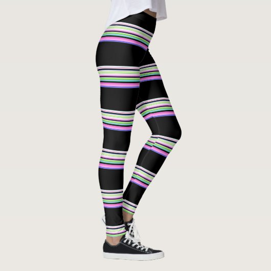 Cutkleurige neonstrepen leggings (Rechts)