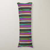Cutkleurige neonstrepen lichaamskussen (Voorkant Verticaal)