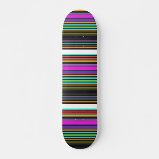 Cutkleurige neonstrepen persoonlijk skateboard (Voorkant)