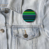 Cutkleurige neonstrepen ronde button 5,7 cm (In situ)