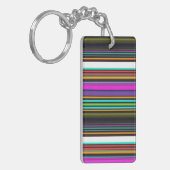 Cutkleurige neonstrepen sleutelhanger (Voorkant Links)