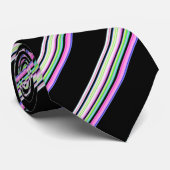 Cutkleurige neonstrepen stropdas (Opgerold)