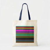 Cutkleurige neonstrepen tote bag (Voorkant)