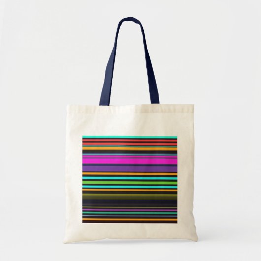 Cutkleurige neonstrepen tote bag (Voorkant)