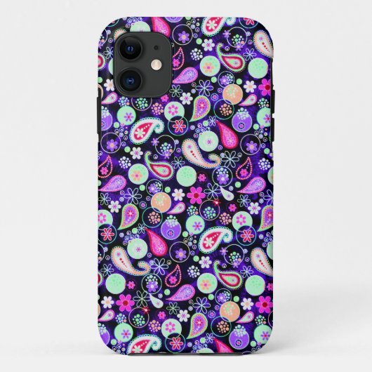 Cutkleurige paisleypatronen Case-Mate iPhone case (Achterkant)