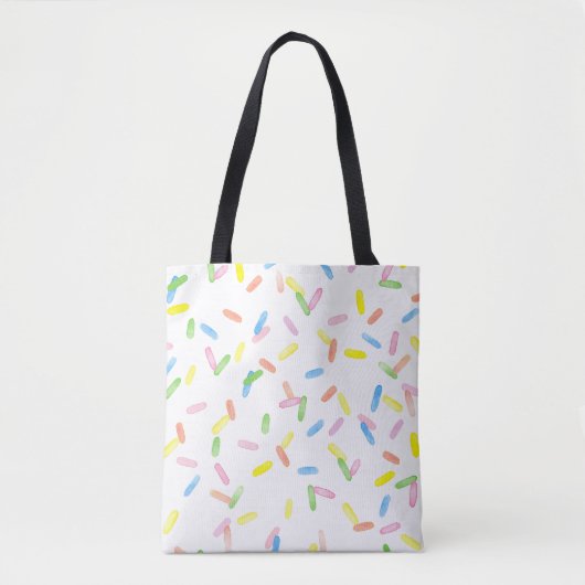 Cutkleurige regenboog waterverf spint plezier tote bag (Voorkant)