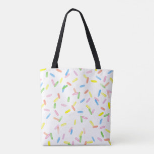 Cutkleurige regenboog waterverf spint plezier tote bag