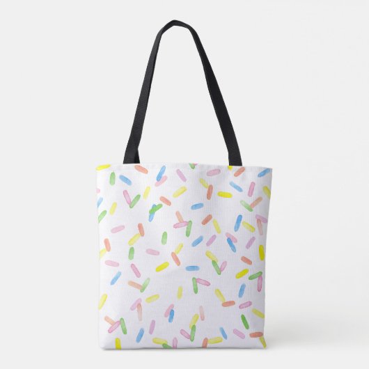 Cutkleurige regenboog waterverf spint plezier tote bag (Achterkant)
