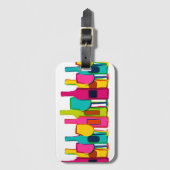 Cutkleurige wijnflessen patroon wijnzak bagagelabel (Voorkant (verticaal))