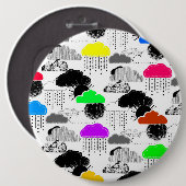 Cutkleurige wolkenpatronen ronde button 6,0 cm (Voorkant /achterkant)