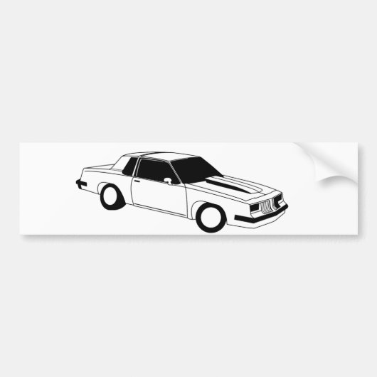 Cutlass Oldsmobile van 80 Bumpersticker (Voorkant)