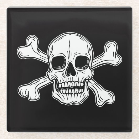 cutlass piraat zwaard glazen onderzetter (Voorkant)