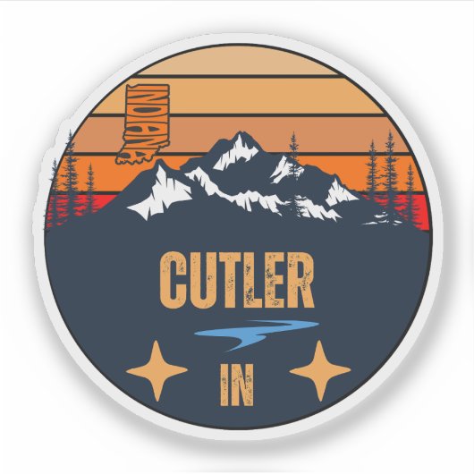 Cutler, Indiana Sticker (Voorkant)