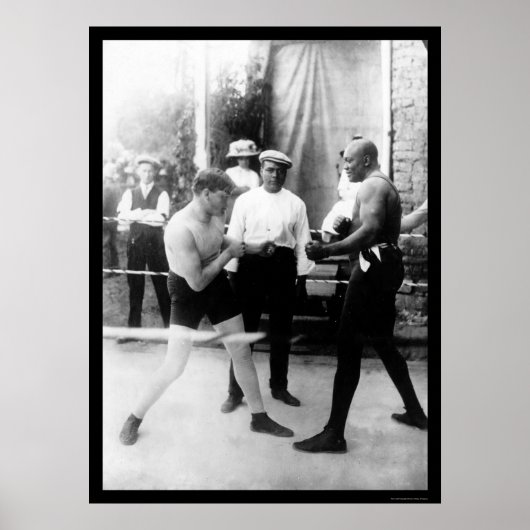 Cutler vs. Johnson Boxing Match 1914 Poster (Voorkant)