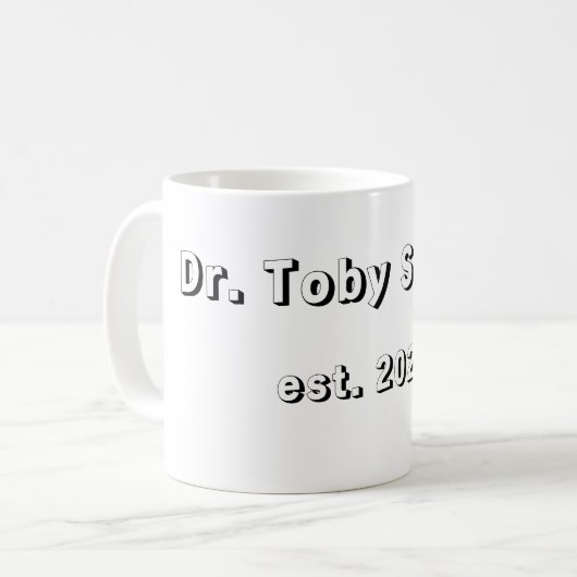 Cutomizable Dr Doctor Afstuderen Gift Koffiemok (Voorkant links)