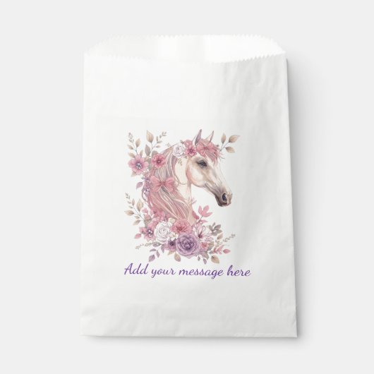 Cutomizable Pretty Ponies and Petals Bedankzakje (Voorkant)