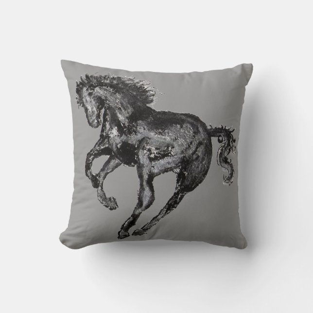Cutomize je eigen kleur Horse Pillow Kussen (Voorkant)