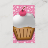 Cutout Cupcake met roze Cherry Bakery Visitekaartje (Achterkant)